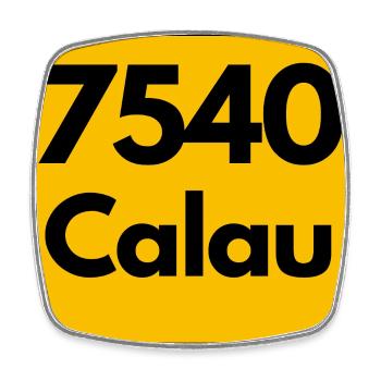 ALTE POSTLEITZAHL PLZ RETRO 7540 CALAU - Viereckiger Kühlschrankmagnet - Weiß - Vorne