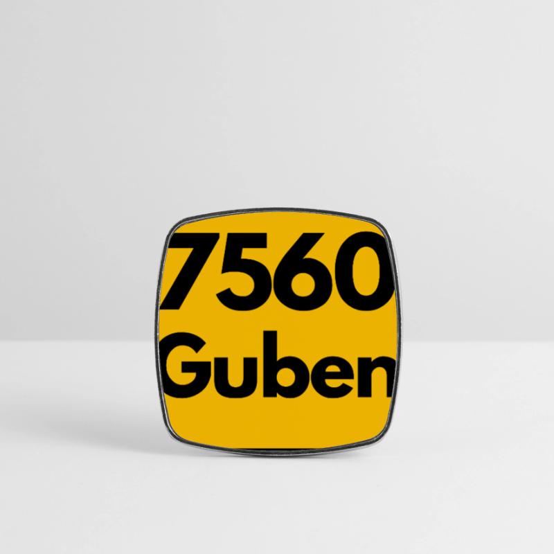 OLD POSTCODE POSTCODE RETRO 7560 GUBEN Square fridge magnet