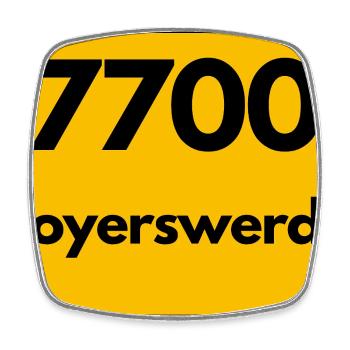 ALTE POSTLEITZAHL PLZ, SACHSEN 7700 HOYERSWERDA - Viereckiger Kühlschrankmagnet - Weiß - Vorne