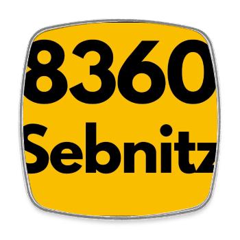 8360 SAXONY 01855 SEBNITZ OLD POSTCODE ZIP CODE - Square fridge magnet - white - Front