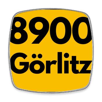 8900 02826 GÖRLITZ SACHSEN 8900 - Viereckiger Kühlschrankmagnet - Weiß - Vorne