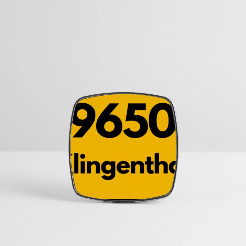 OLD POSTCODE 9650 KLINGENTHAL SAXONY Square fridge magnet