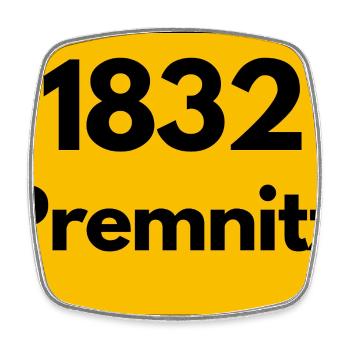 ALTE POSTLEITZAHL 1832 PREMNITZ BRANDENBURG DAMALS - Viereckiger Kühlschrankmagnet - Weiß - Vorne