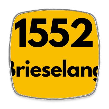 ALTE POSTLEITZAHL 1552 BRIESELANG BRANDENBURG DDR - Viereckiger Kühlschrankmagnet - Weiß - Vorne