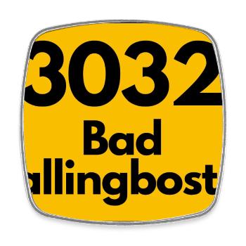 OLD POSTCODE 3032 ZIP 29683 BAD FALLINGBOSTEL - Square fridge magnet - white - Front