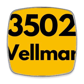 OLD POSTCODE 3502 ZIP 34246 VELLMAR HESSEN - Square fridge magnet - white - Front