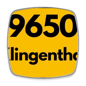 OLD POSTCODE 9650 ZIP 08248 KLINGENTHAL SN - Square fridge magnet - white - Front