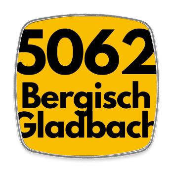 ALTE POSTLEITZAHL 5062 PLZ 51465 BERGISCH GLADBAC - Viereckiger Kühlschrankmagnet - Weiß - Vorne