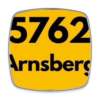 ALTE POSTLEITZAHL 5762 PLZ 59821 ARNSBERG NRW - Viereckiger Kühlschrankmagnet - Weiß - Vorne