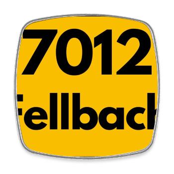 ALTE POSTLEITZAHL 7012 PLZ 70734 FELLBACH BAWÜ - Viereckiger Kühlschrankmagnet - Weiß - Vorne