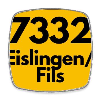 OLD POSTCODE 7332 ZIP 73054 EISLINGEN FILS - Square fridge magnet - white - Front