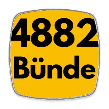 ALTE POSTLEITZAHL 4882 PLZ 32257 BÜNDE NRW OWL - Viereckiger Kühlschrankmagnet - Weiß - Vorne
