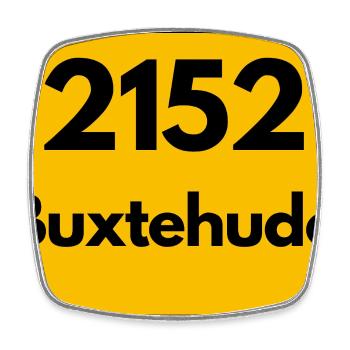 ALTE POSTLEITZAHL 2152 PLZ 21614 BUXTEHUDE NDS - Viereckiger Kühlschrankmagnet - Weiß - Vorne