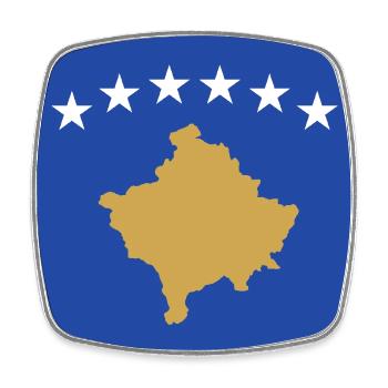 Kosovo - Square fridge magnet - white - Front