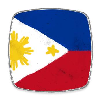 Flagge der Philippinen – ein Symbol der Einheit - Viereckiger Kühlschrankmagnet - Weiß - Vorne