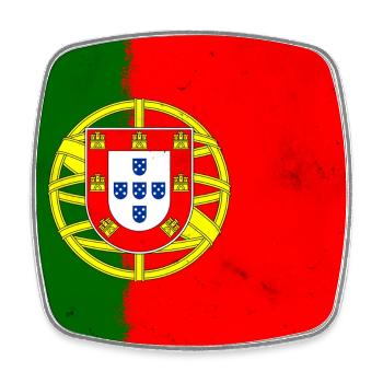 Drapeau du Portugal - Magnet carré - blanc - Devant