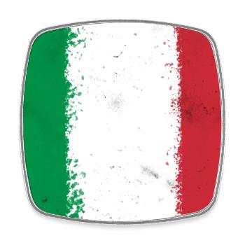 Drapeau de l’Italie - Magnet carré - blanc - Devant