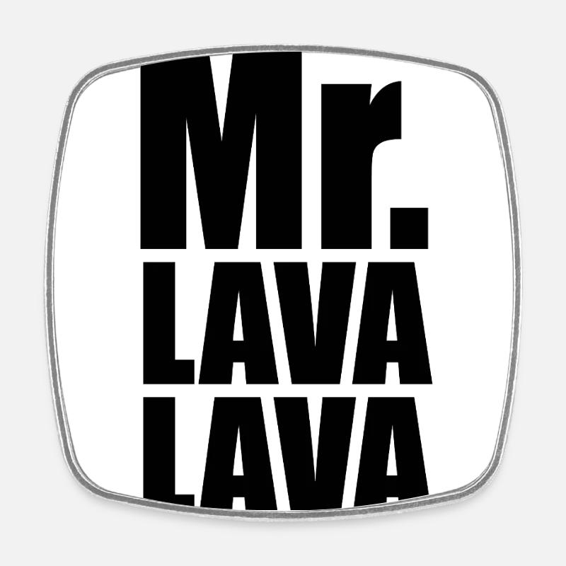 Mr Lava Lava - Square fridge magnet - white
