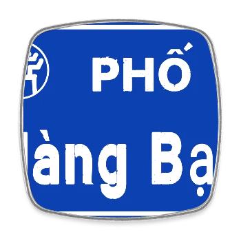 La Route d’Argent à Hanoï, Vietnam - Magnet carré - blanc - Devant