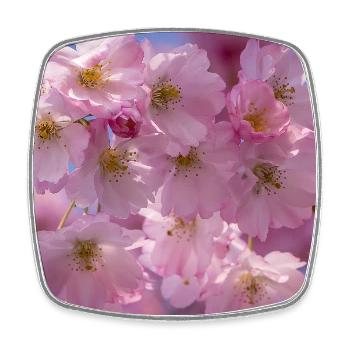 Cherry blossoms follow-up pink blossoms - Square fridge magnet - white - Front