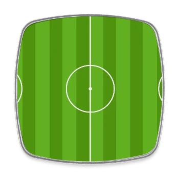 Zeigen Sie Ihre Farben - Fußball - Viereckiger Kühlschrankmagnet - Weiß - Vorne