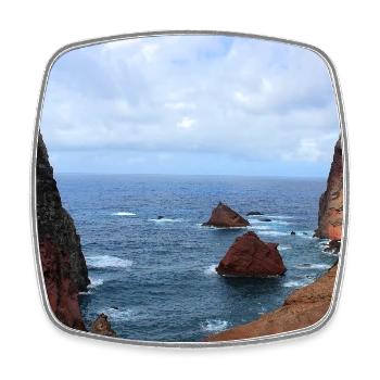 Madeira Portugal Poster - Viereckiger Kühlschrankmagnet - Weiß - Vorne