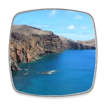 Madeira Portugal Poster - Viereckiger Kühlschrankmagnet - Weiß - Vorne