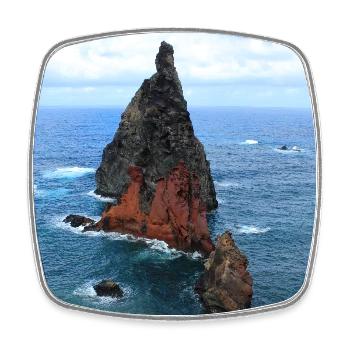 Madeira Portugal Poster - Viereckiger Kühlschrankmagnet - Weiß - Vorne