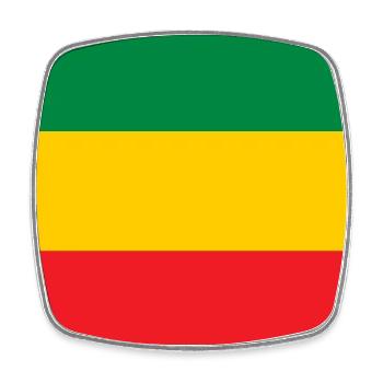 Flag of the Reggae Rastafari Rasta Roots One Love - Viereckiger Kühlschrankmagnet - Weiß - Vorne