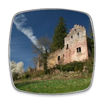 Zavelstein Castle Ruins - Square fridge magnet - white - Front