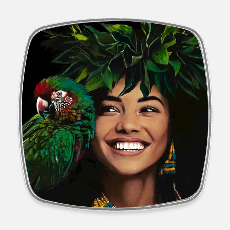 Amazonas - Viereckiger Kühlschrankmagnet - Weiß