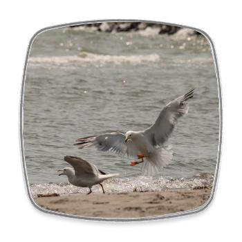 Zwischen Himmel und Meer - Viereckiger Kühlschrankmagnet - Weiß - Vorne
