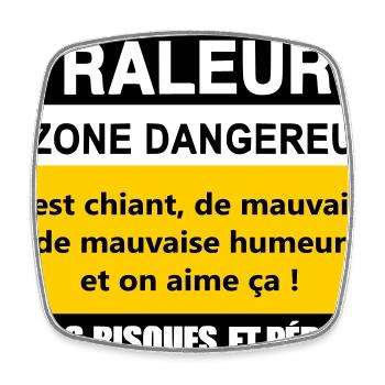 Reklamierende Gefahrenzone - Viereckiger Kühlschrankmagnet - Weiß - Vorne