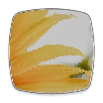 Sunflower Watercolors - Square fridge magnet - white - Front