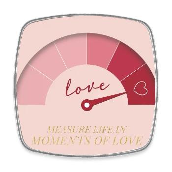Measure Life in Moments of Love - Square fridge magnet - white - Front