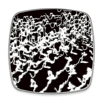Lichtspiele 6 - Square fridge magnet - white - Front