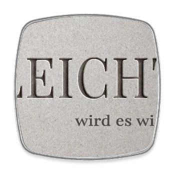 LEICHT wird es wieder - Viereckiger Kühlschrankmagnet - Weiß - Vorne