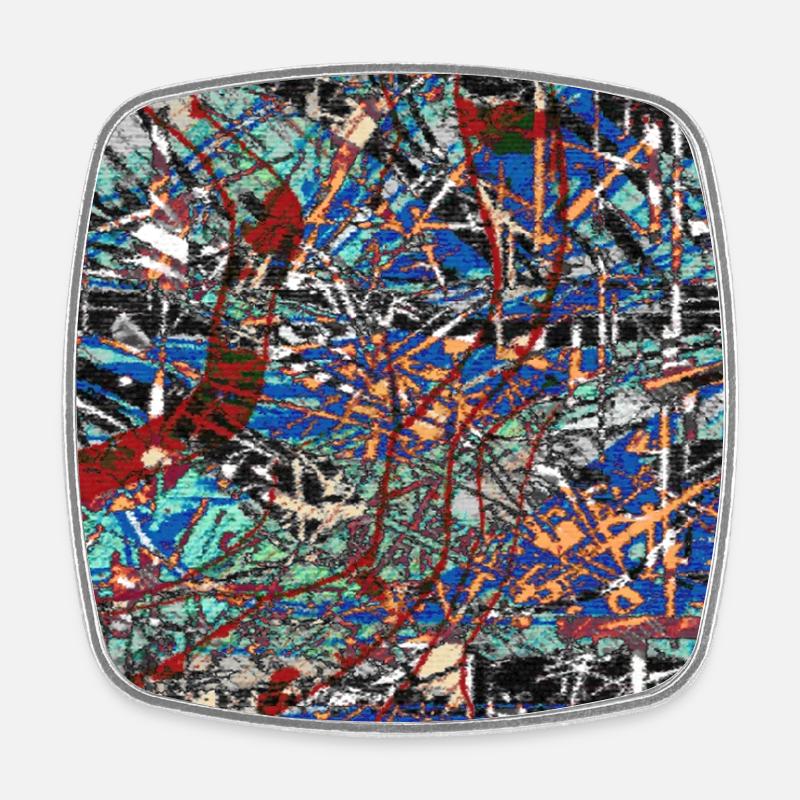 Intertwined - Square fridge magnet - white