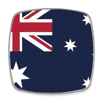 Montrez vos couleurs - Australie - Magnet carré - blanc - Devant