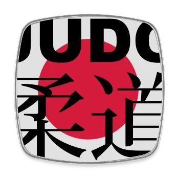 judo - Viereckiger Kühlschrankmagnet - Weiß - Vorne