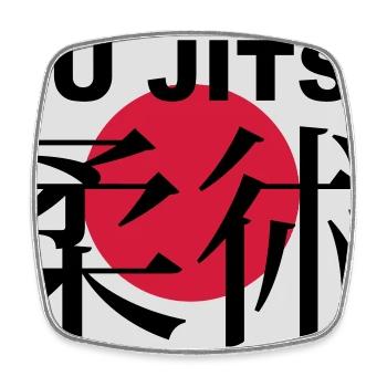 jiu jitsu - Square fridge magnet - white - Front