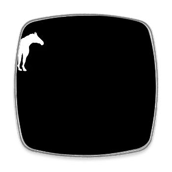 horse - Square fridge magnet - white - Front