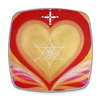 CreationLight Power of the Heart Sonja Ariel - Square fridge magnet - white - Front