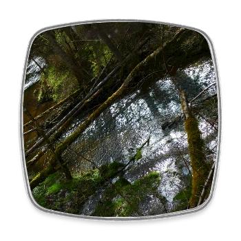 Ancient Canyon Rivers - Square fridge magnet - white - Front