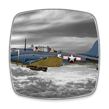 SBD Dauntless - Magnet carré - blanc - Devant
