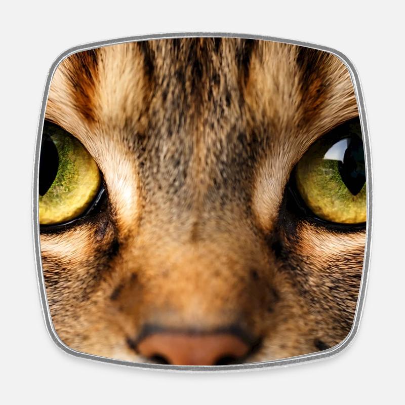 Cat Eye Close Up - Square fridge magnet - white