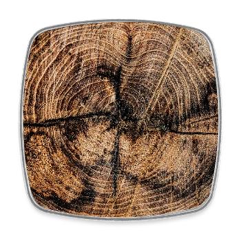 Close up of an acacia trunk - Square fridge magnet - white - Front