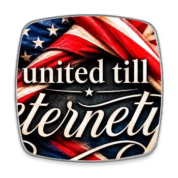 United Till Eternity Flags - Square fridge magnet - white - Front