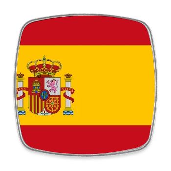 ESPAGNE ESPAGNE EUROPE FAN DE SPORT ESPAGNOL - Magnet carré - blanc - Devant