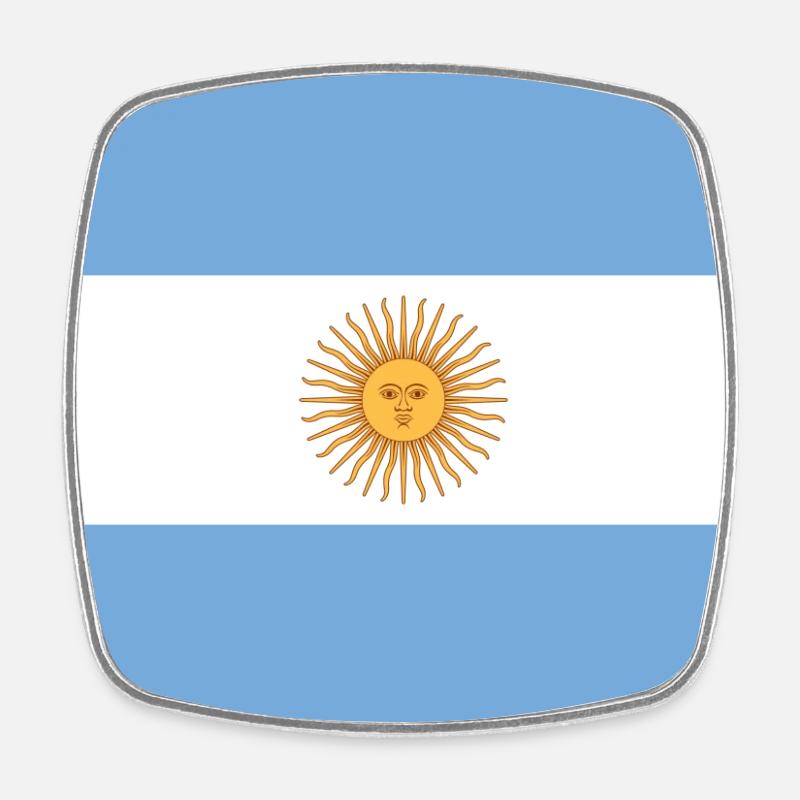 Argentinean flag - Square fridge magnet - white